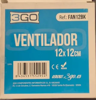 Ventilador 3GO FAN12 12cm Caja PC