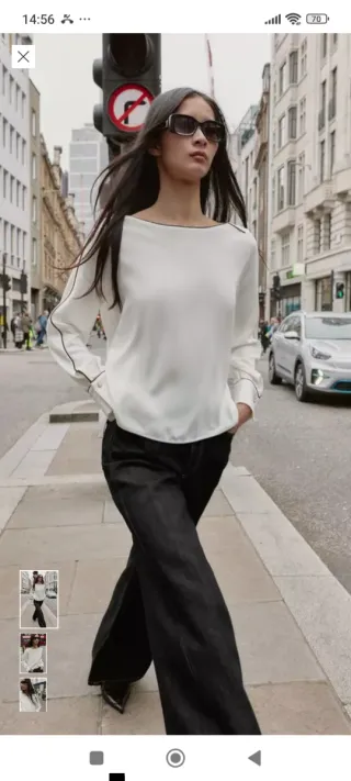 Blusa Zara Blanca Nueva