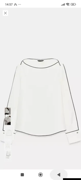 Blusa Zara Blanca Nueva