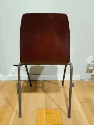 4 Sillas Vintage Flötotto Madera y Metal