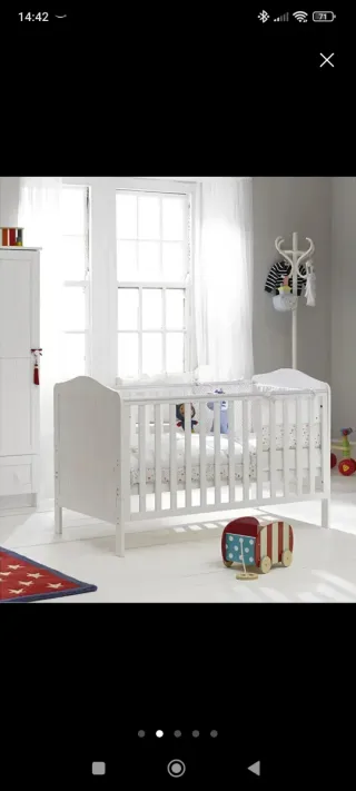 Cuna Maxi + cama+ colchón+ nordico