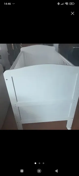 Cuna Maxi + cama+ colchón+ nordico