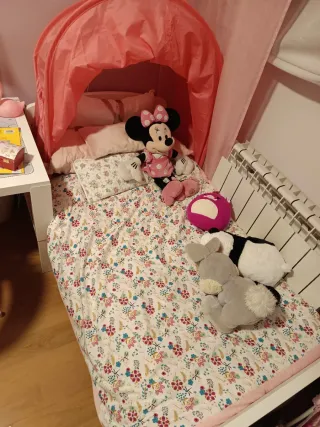 Cuna Maxi + cama+ colchón+ nordico