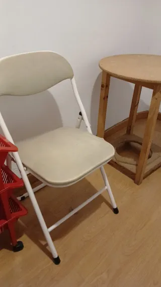 Silla plegable beige