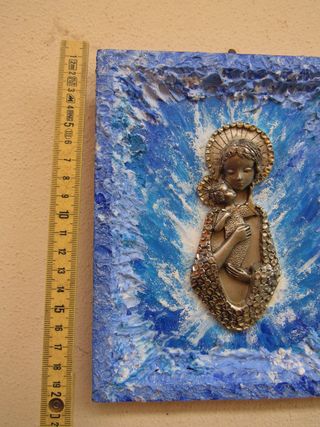 Quadretto Madonnina in peltro
