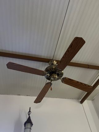 Ventilador de techo madera y metal