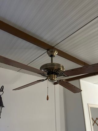 Ventilador de techo madera y metal