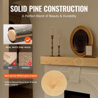 Mensola per Camino Galleggiante da Parete 152x20Cm