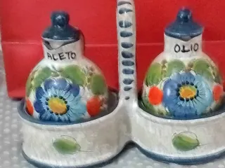 Olierà in ceramica decorata