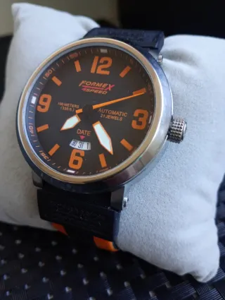 Reloj Formex 4Speed Automático Negro Naranja