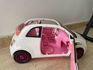 Coche Barbie Fiat 500 Blanco