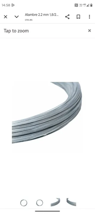 Alambre galvanizado 2.2 mm