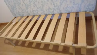 Somier metálico con lamas de madera