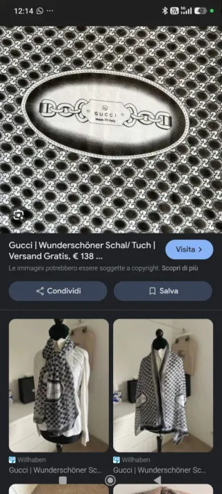 Maxifoulard Gucci Beige e Nero