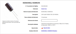 Condensatori elettrolitici 1800uF 25V