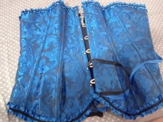 Bustino nero con zip taglia M XXL