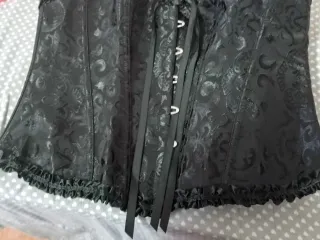 Bustino nero con zip taglia M XXL