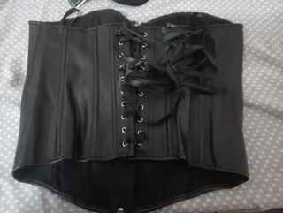 Bustino nero con zip taglia M XXL