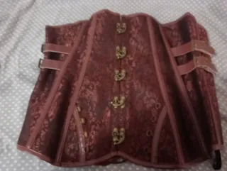 Bustino nero con zip taglia M XXL