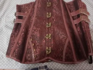 Bustino nero con zip taglia M XXL