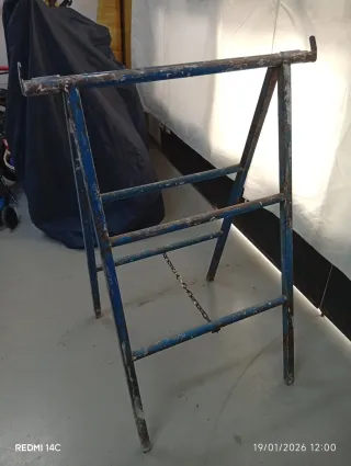 Caballete de obra metálico azul Solo uno