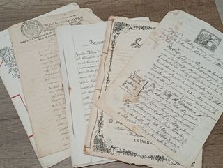 Documentos antiguos siglo XIX - Timbrología