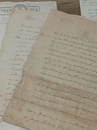 Documentos antiguos siglo XIX - Timbrología
