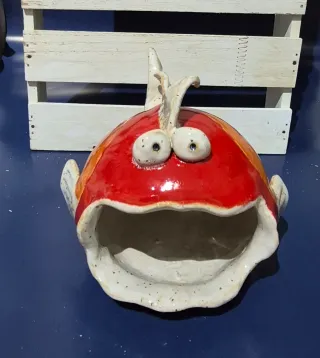 Pesce ceramica porta oggetti decorativo