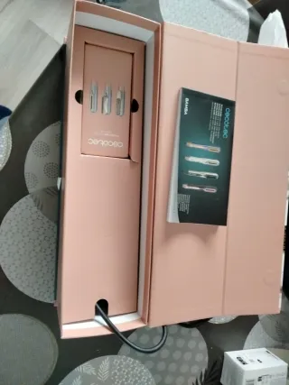 Plancha de pelo Cecotec azul y oro