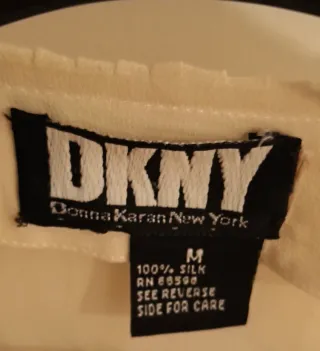 Blusa DKNY Seda Transparente Talla M