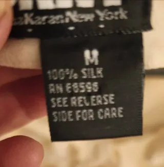 Blusa DKNY Seda Transparente Talla M