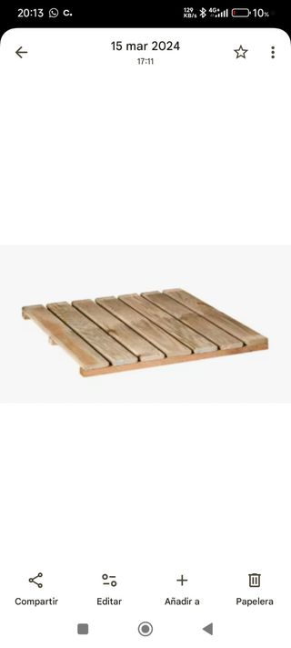 Losetas de madera para exterior 40x40