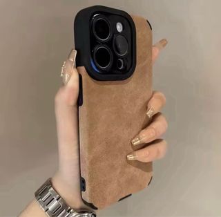 Funda iPhone SE 2020 Terciopelo Marrón