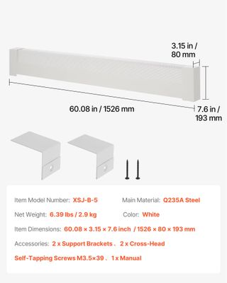 Copritermosifone Profilo Angolare per Battiscopa