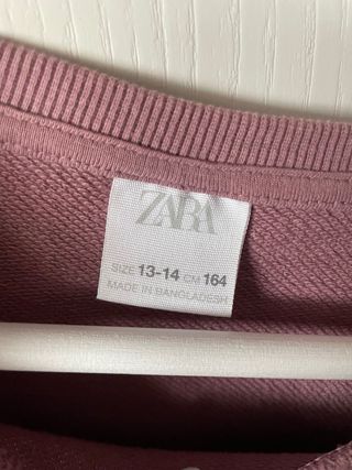 Jersey/Sudadera Zara rosa palo.