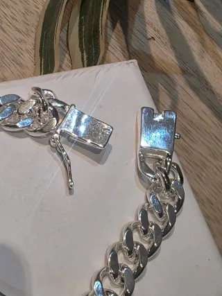 Pulsera esclava hombre plata