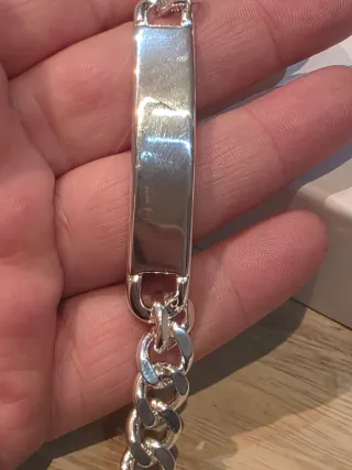 Pulsera esclava hombre plata