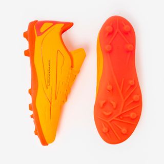 Botas de fútbol 160 EASY MG naranja niño