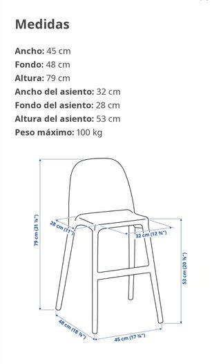 Silla alta IKEA niños URBAN verde