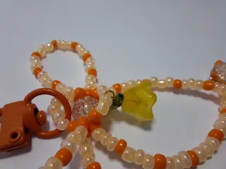 Portachiavi fiocco con fiorellino