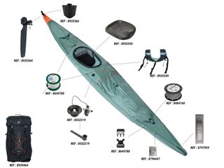 Kayak Expedición X900 Hinchable 1 Plaza Alta Presión