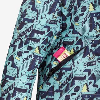 Chaqueta de esquí acolchada con cremallera fácil Niños,