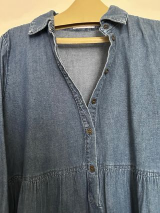 Vestido vaquero Mango manga larga