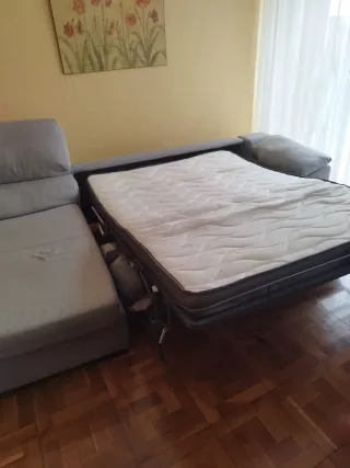 Sofá modular gris tela