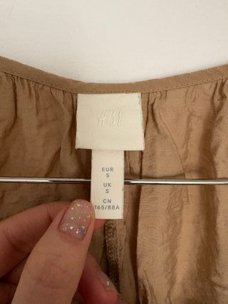 Vestido largo beige/marrón