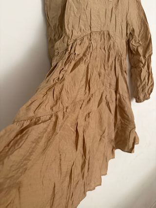 Vestido largo beige/marrón