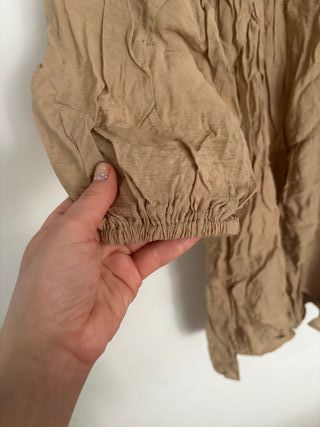 Vestido largo beige/marrón