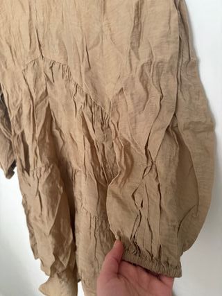 Vestido largo beige/marrón