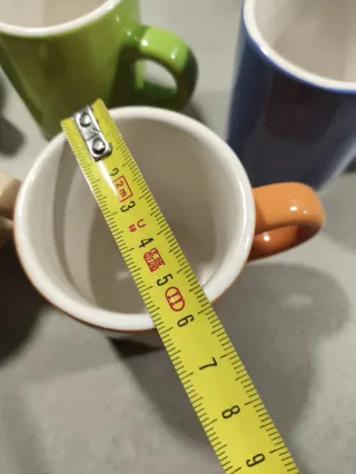 5 Tazas de cerámica de colores