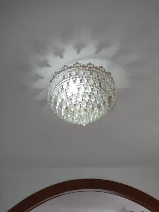 Lámparas Vintage Cristal y Latón Estilo Imperio